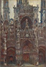 Rouen Cathedral, evening, harmony in brown